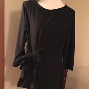 Gibson tie front crepe top